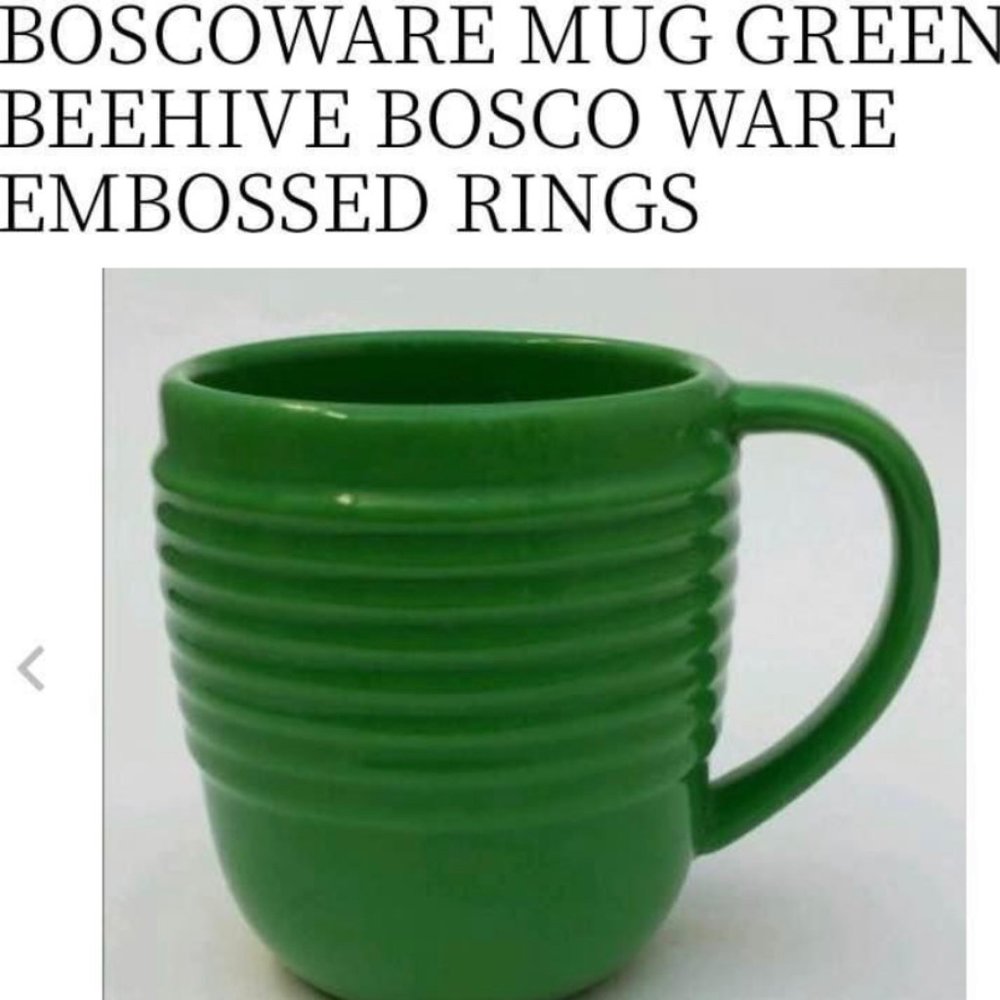 Srunning Bosco Ware Beehive Cups with Saucers